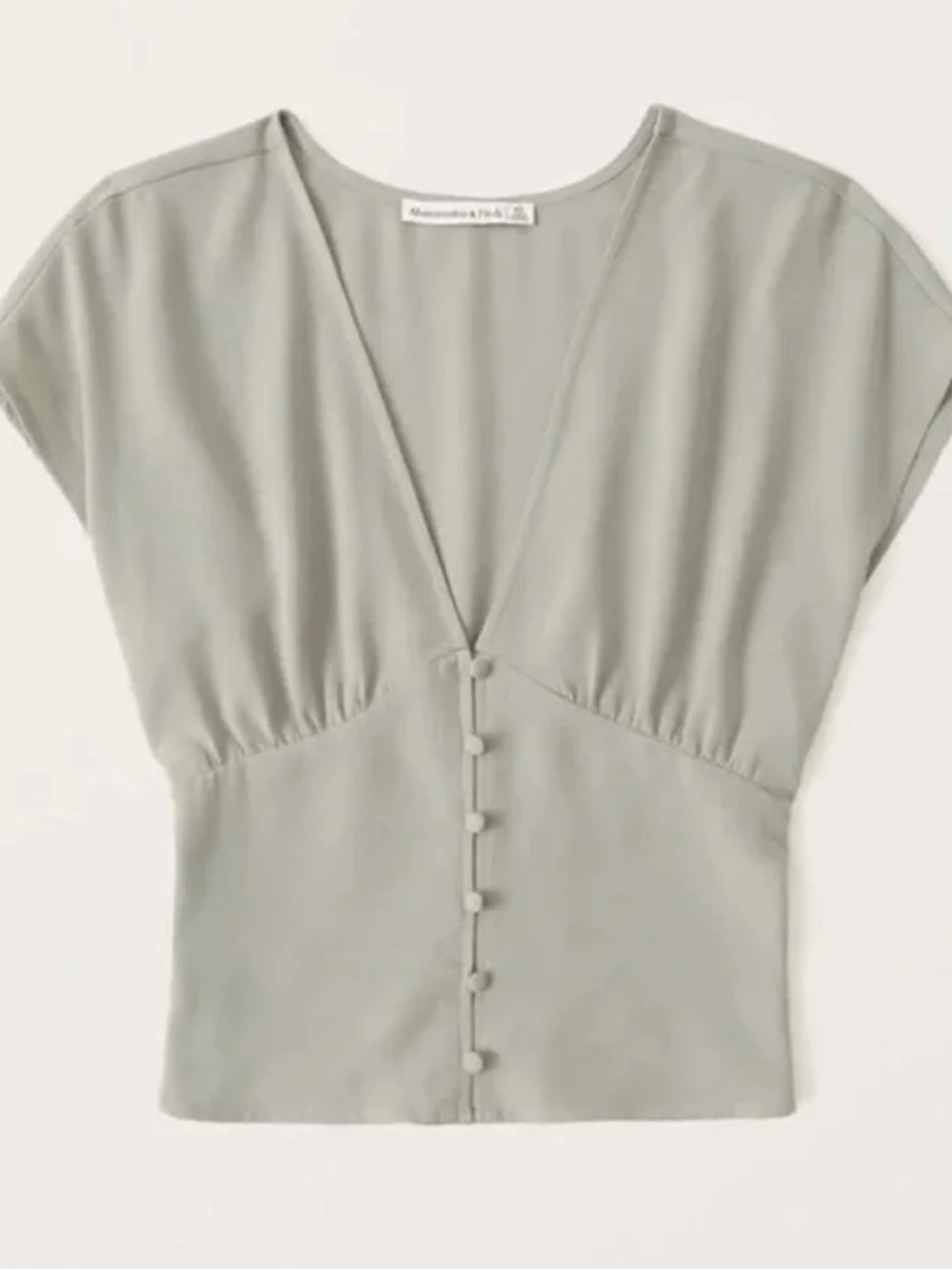 Abercrombie & Fitch V-neck button-front top with short dolman sleeves